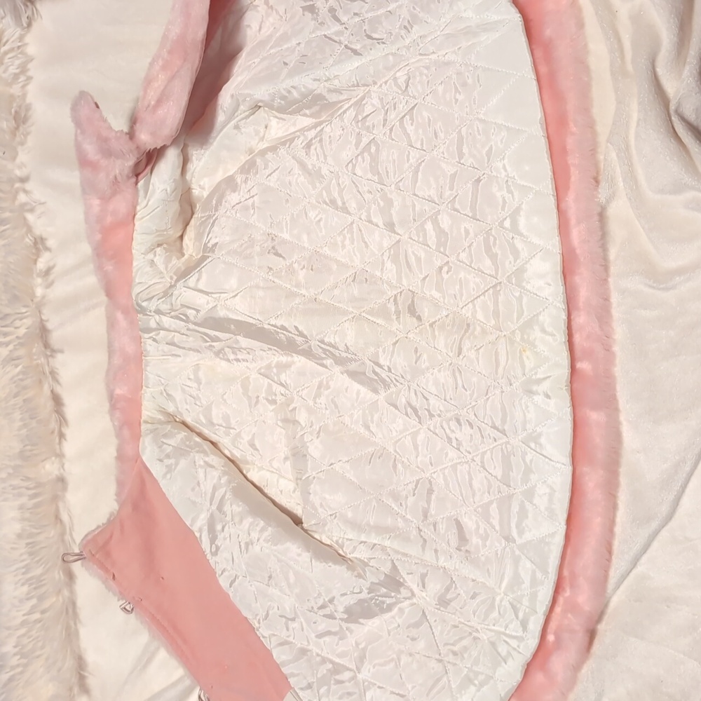 Vintage 1960's  Girl's  18 Month Pink Faux Fur Button Down Jacket - Picture 6 of 9